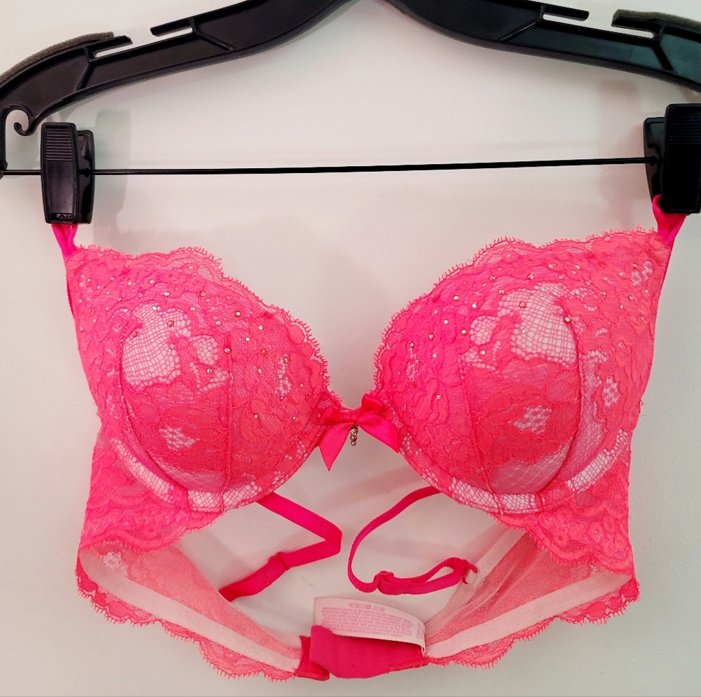 Victoria's Secret PINK Lace Sequin Bra - Size 34A